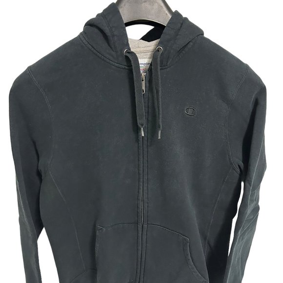 Champion Hooded Pullover Full Zip Sweatshirt Size YXL Black Thick - Picture 1 of 6